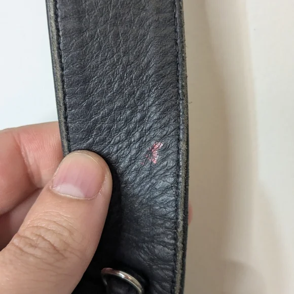 Due Fratelli Vintage 90s Genuine Leather Asymmetrical Shoulder Bag Black Y2K - Picture 4 of 8